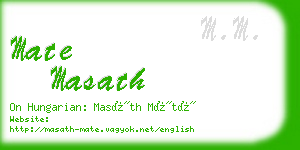 mate masath business card